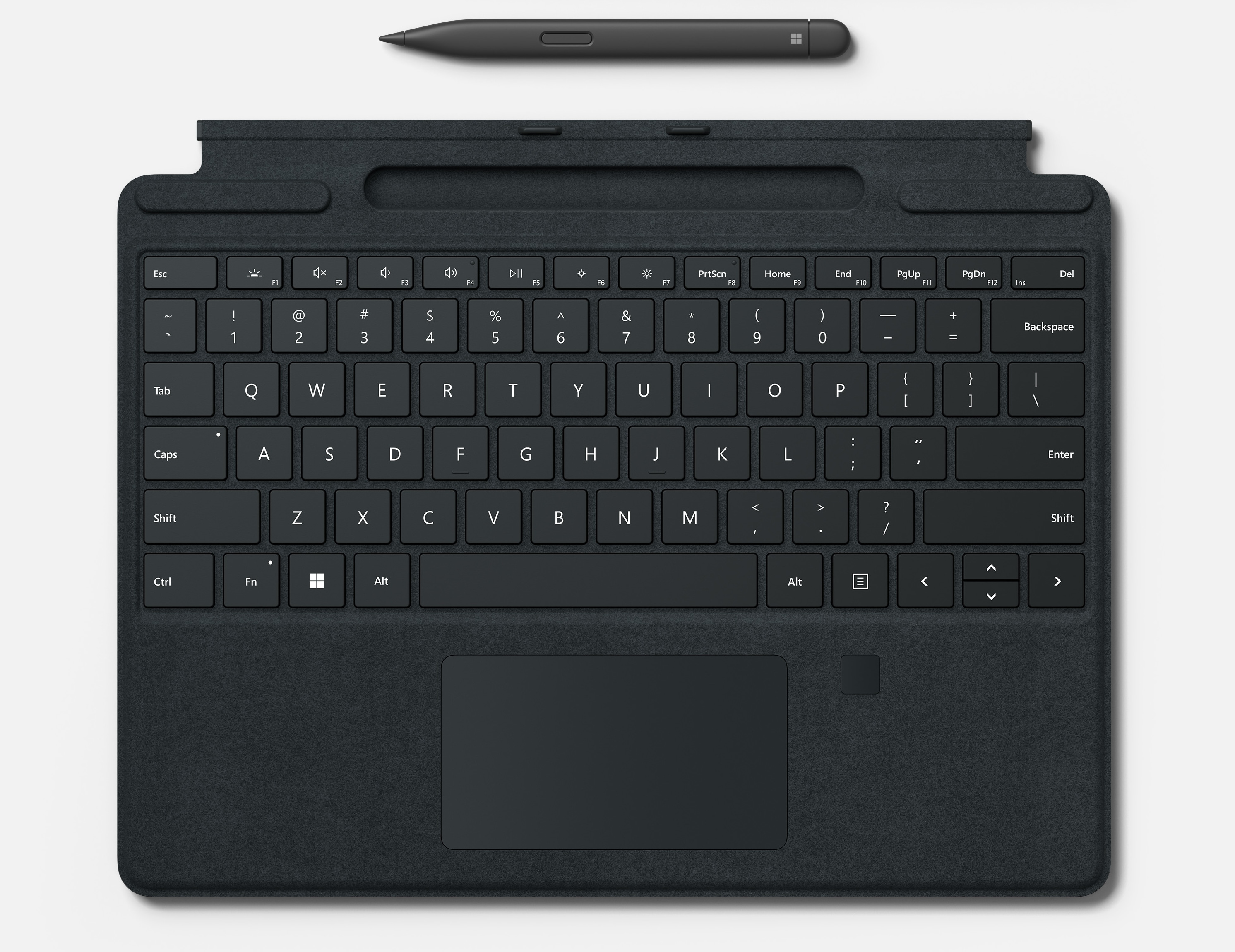 Microsoft Pro Cyberport Schwarz mit Pen Surface ++ Fingerprintreader 2 + Keyboard Signature