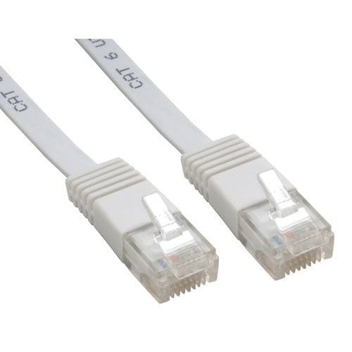 Patch Flachband Netzwerkkabel RJ45 CAT6 1m Weiss