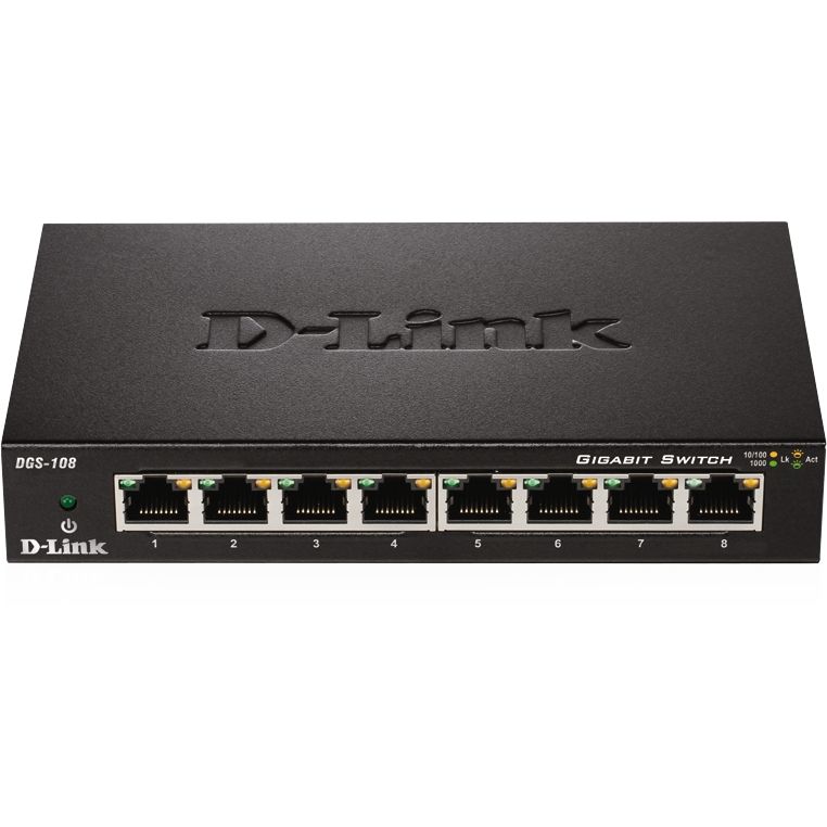 D-Link DGS-108 8x Gigabit Switch