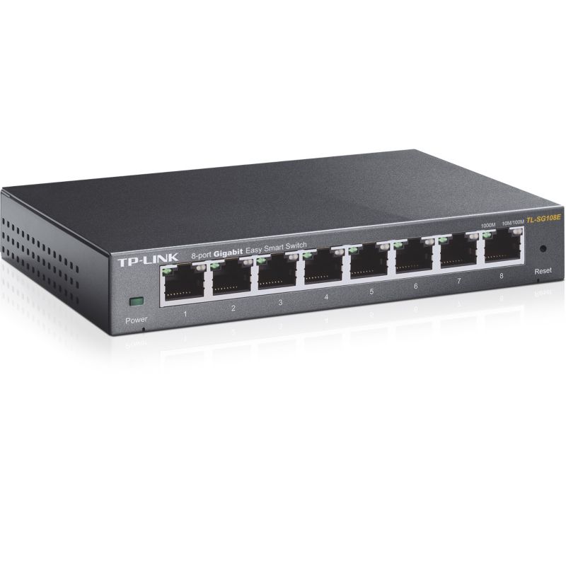 TP-LINK TL-SG108E 8x Port Desktop Gigabit Smart Switch Metall IGMPv3