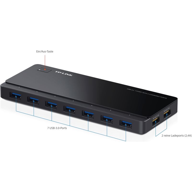 TP-LINK UH720 USB Hub mit 2 Ladeports - 7 Port USB 3.0, 2x Ladeport 2,4A ++  Cyberport
