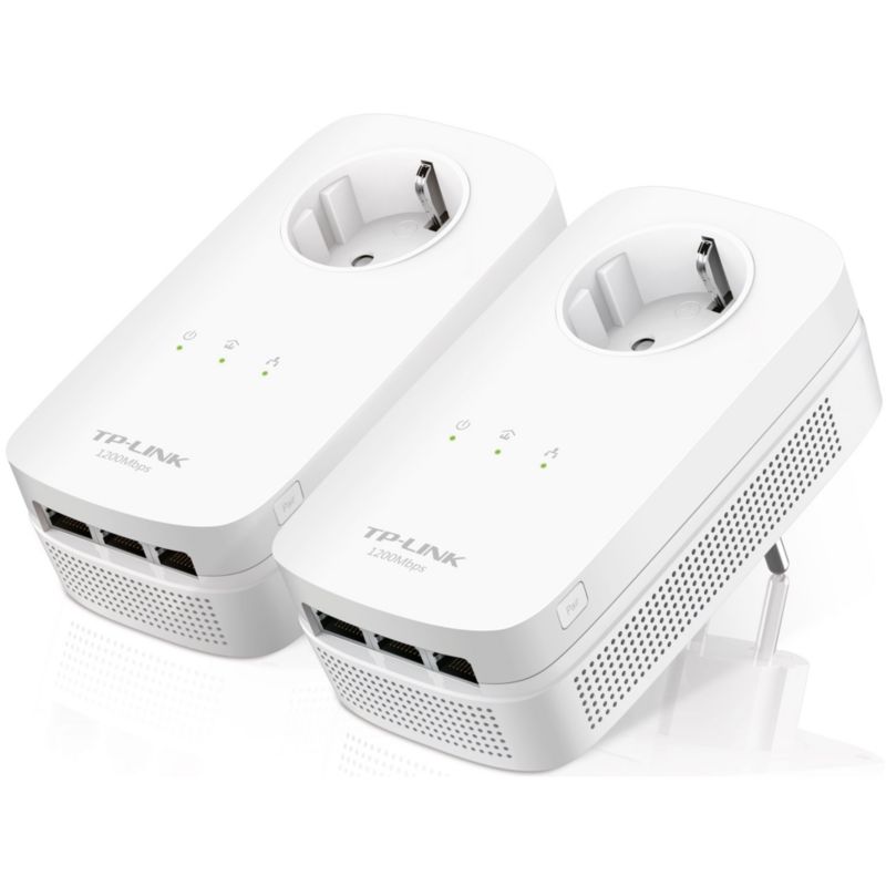 TP-LINK TL-PA8030PKIT Gigabit Powerline Netzwerkadapter Kit mit Frontsteckdose