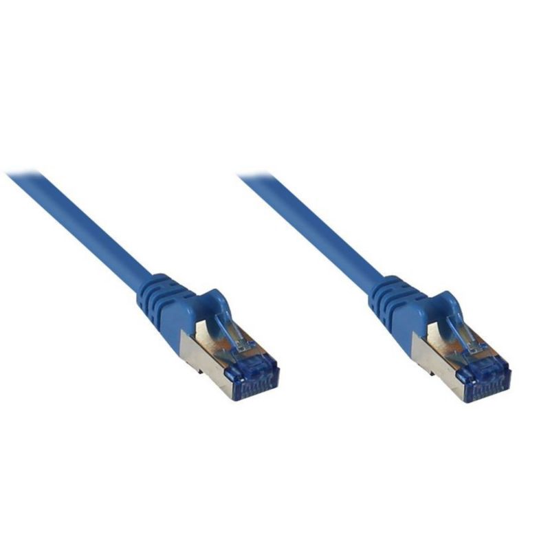 Good Connections Patchkabel Cat. 6a S/FTP, PiMF, halogenfrei 500MHz blau 0,25m