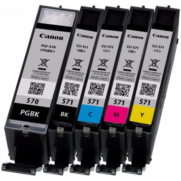 Canon 0372C004 Druckerpatronen-Multipack CLI-571/PGI-570 PGBK/C/M/Y/BK