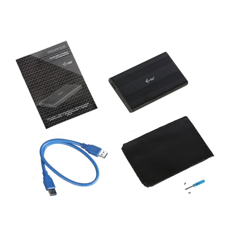 i-tec Mysafe Externes Alu Festplattengehäuse für 2,5" SATA zu USB 3.0 schwarz