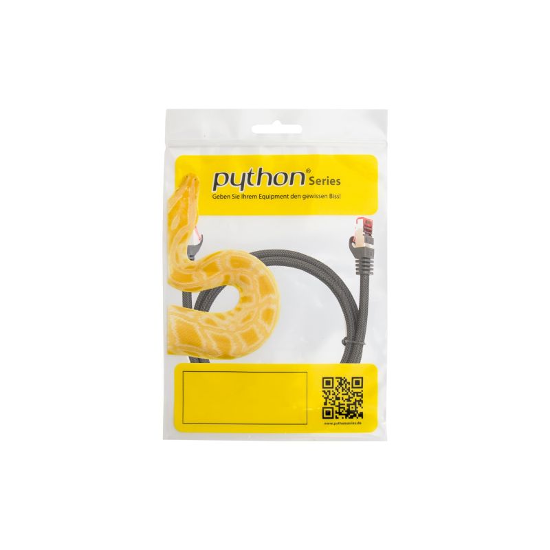 Python RNS Patchkabel Cat.6 S/FTP PiMF PVC 250MHz OFC 0,25m schwarz