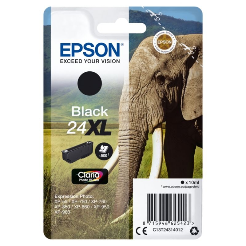 Epson C13T24314012 Druckerpatrone 24XL Claria Photo HD schwarz