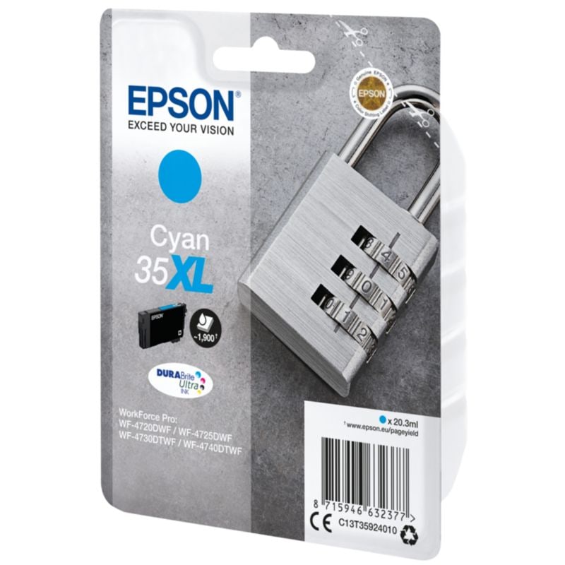 Epson C13T35924010 Druckerpatrone 35XL cyan hohe Kapazität