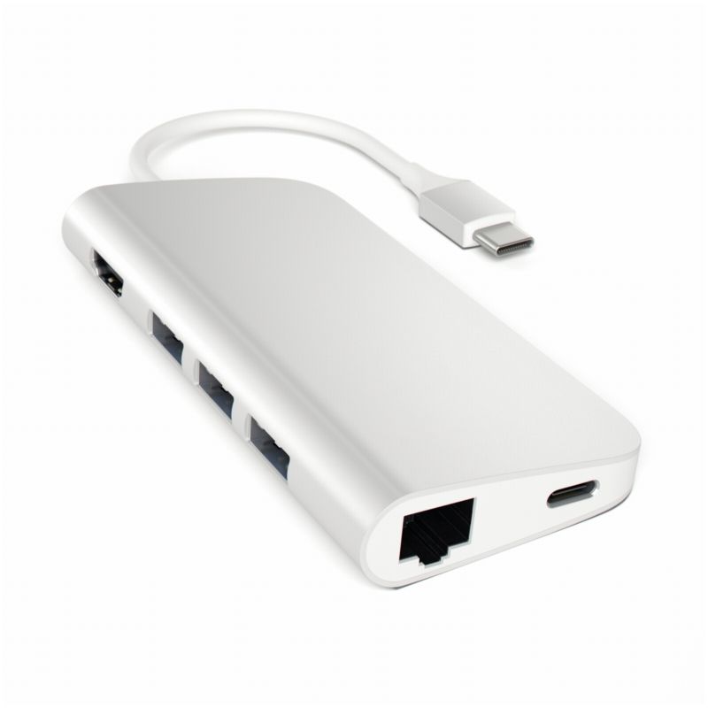 Satechi USB-C Hub Multi-Port Adapter 4K silber