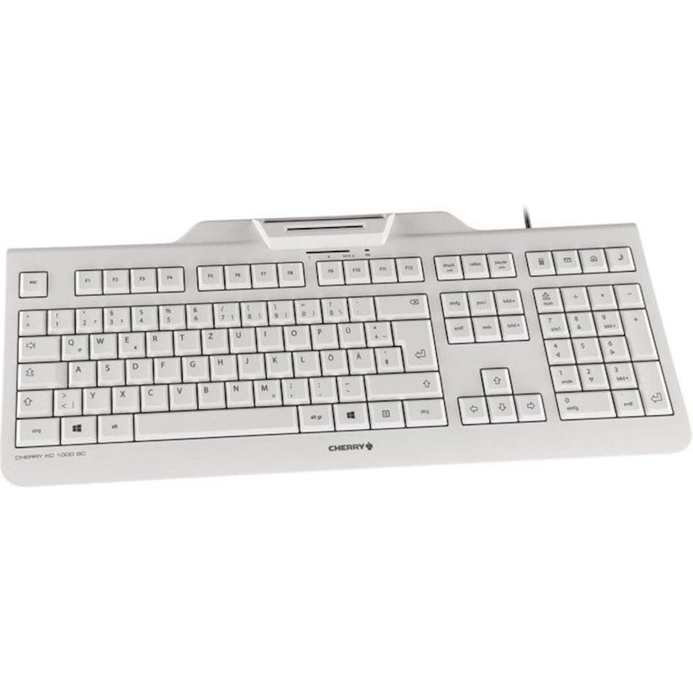 Cherry KC 1000 SC Keyboard mit Smart Card Reader USB weiß-grau ++ Cyberport
