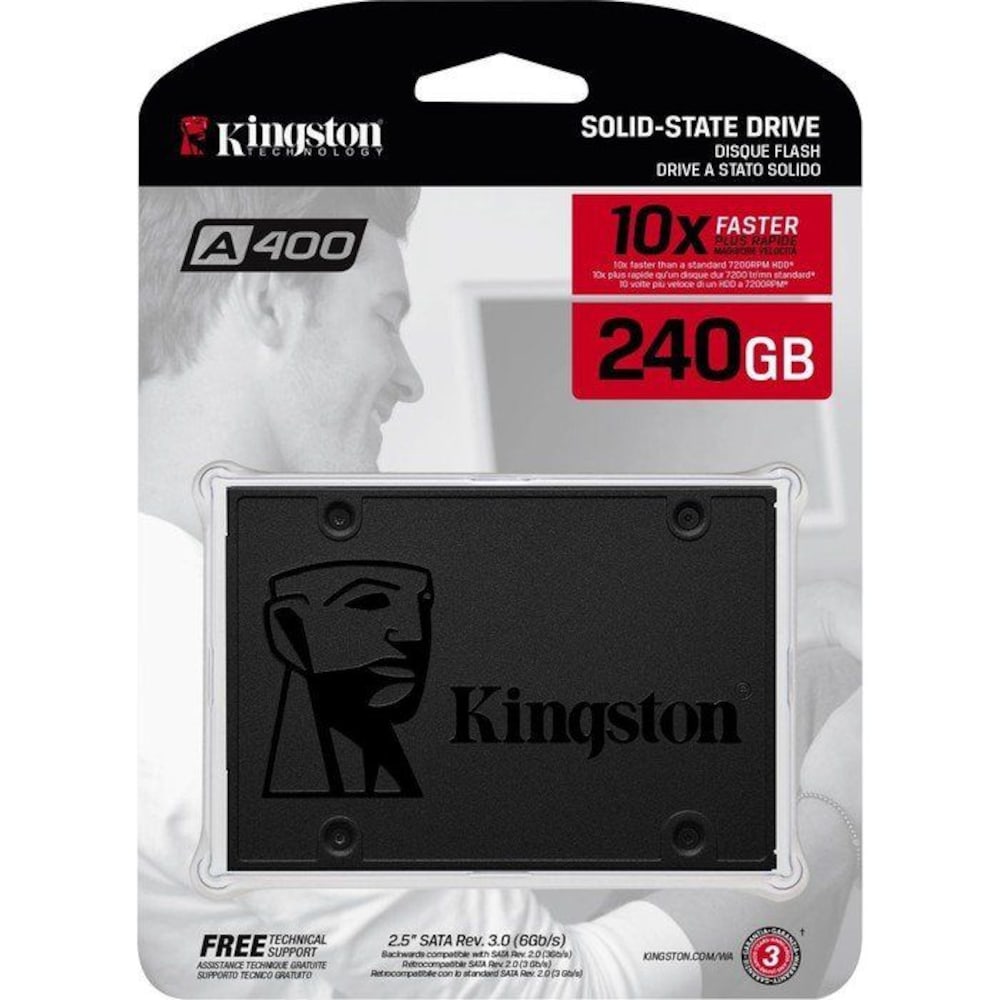 Kingston A400 240GB TLC 2.5zoll SATA600 - 7mm