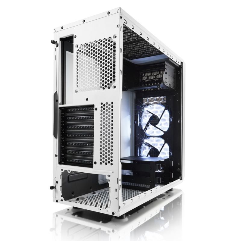 Fractal Design Focus G ATX Gaming Gehäuse mit Seitenfenster, Weiß