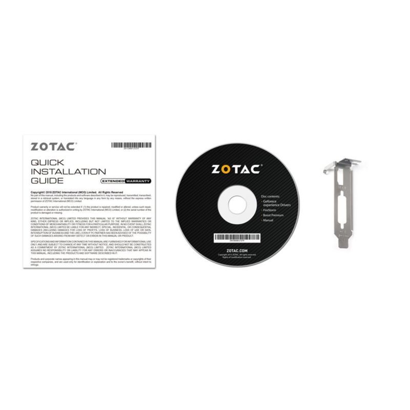 Zotac GeForce GT 1030 2GB GDDR5 Grafikkarte Low Profile DVI/HDMI