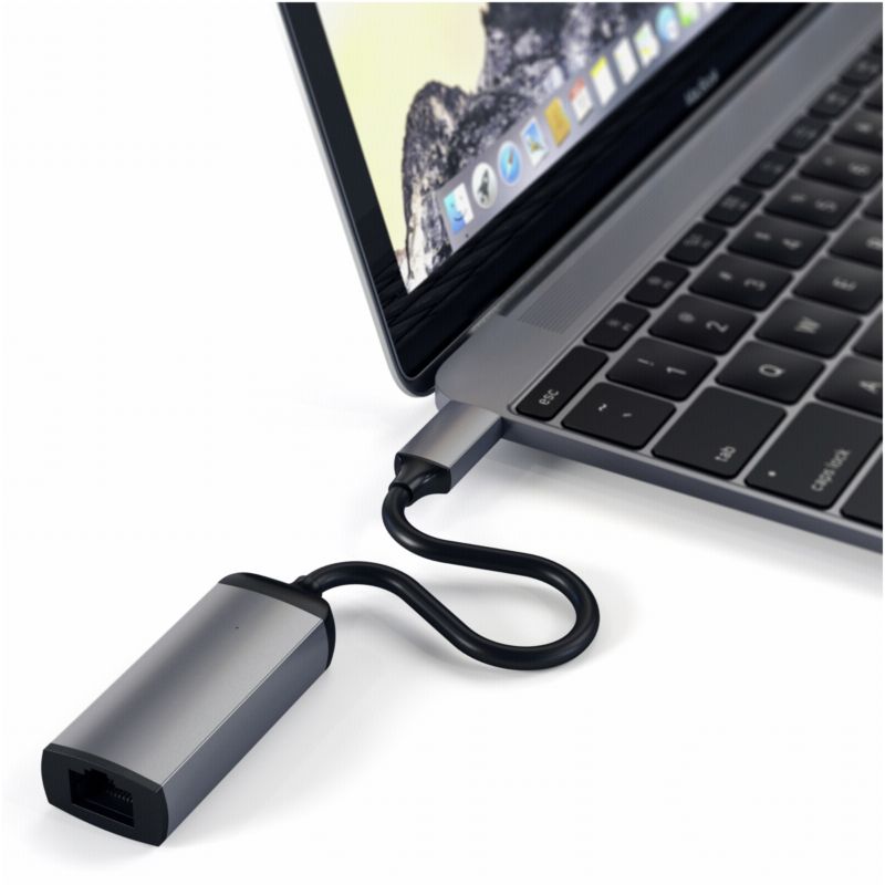 Satechi USB-C auf Ethernet Adapter Space Gray