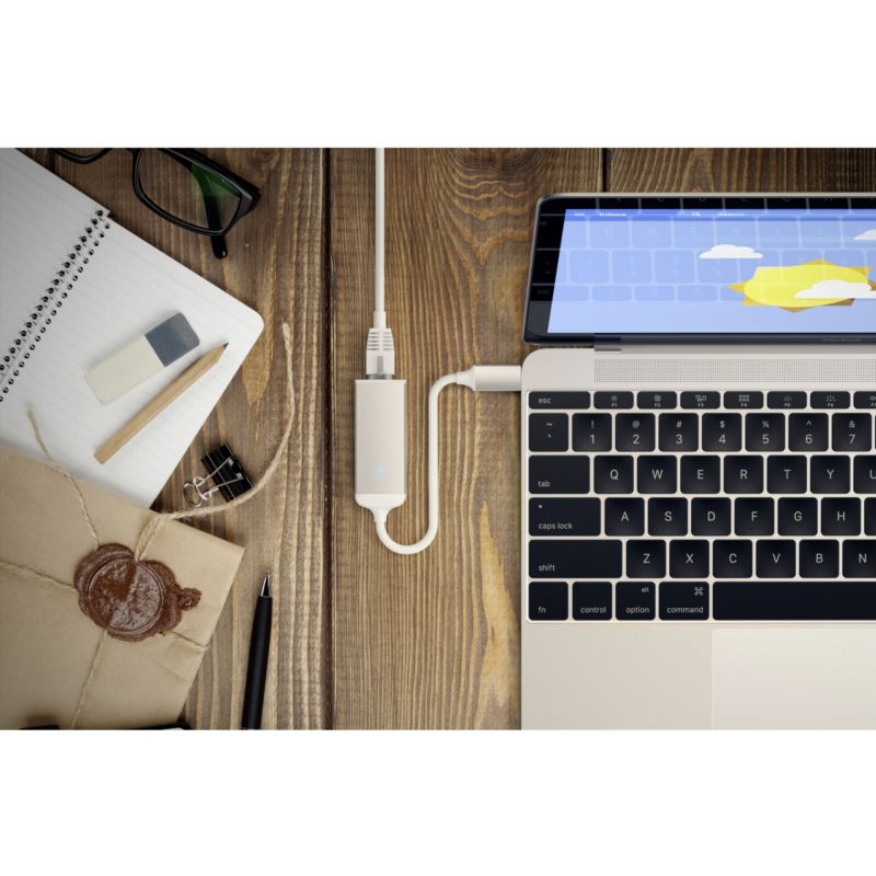 Satechi USB-C auf Ethernet Adapter Silber