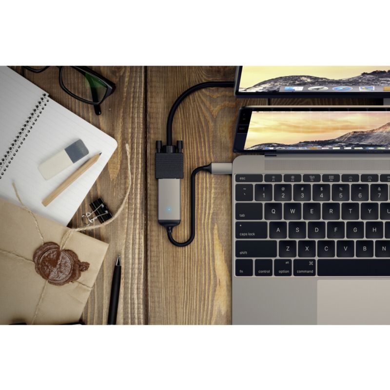 Satechi USB-C auf VGA Adapter Space Gray