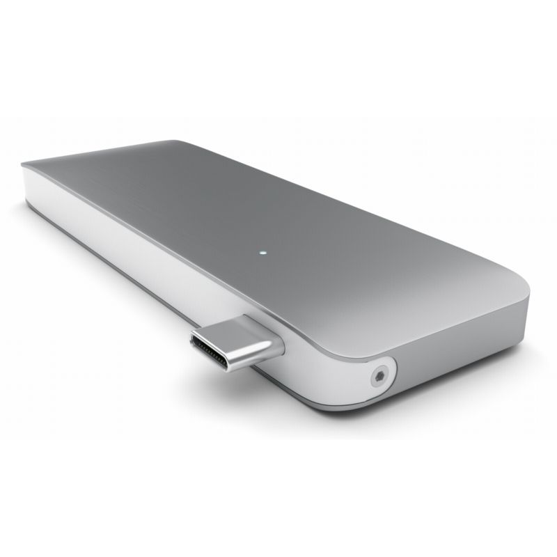 Satechi USB-C Passthrough Hub Space Gray für Macbook 12"