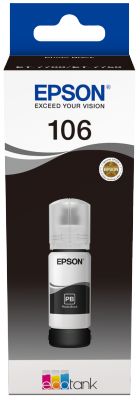 Epson C13T00R140 Original Tintenbehälter 106 Foto-Schwarz EcoTank 70ml 5.000