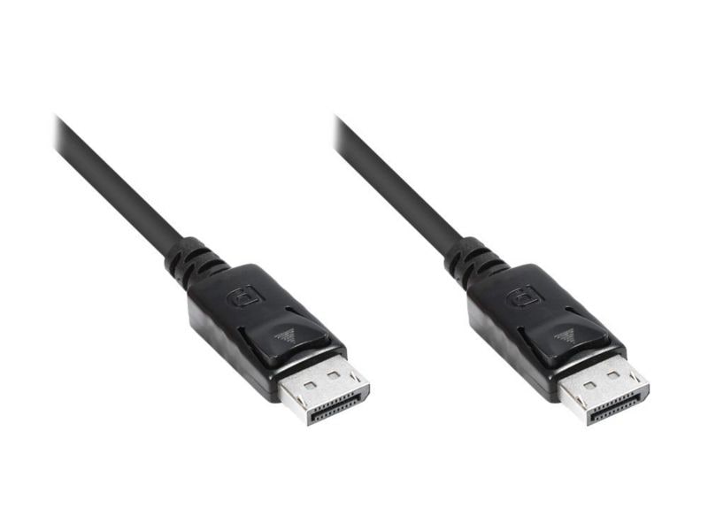 Good Connections 2m DisplayPort 1.2 Anschlusskabel schwarz Verriegelungsschutz