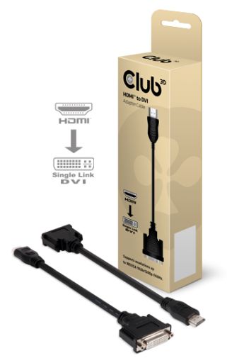 Club 3D HDMI zu DVI Adapter Kabel Stecker schwarz