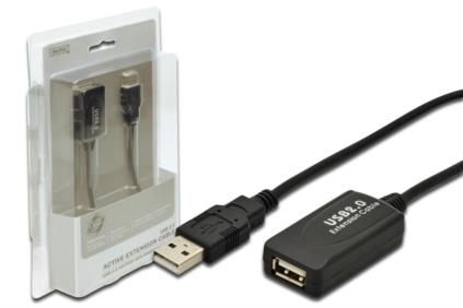 DIGITUS USB 2.0 Aktives Verlängerungskabel 5m