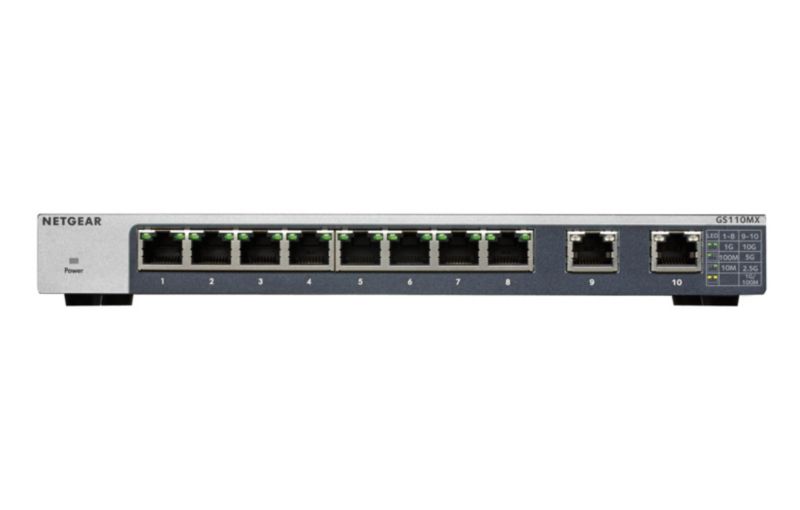 Netgear GS110MX 8-Port Gigabit Switch unmanaged (+2x 10Gb Multi Gb)