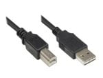 Good Connections USB 2.0 Anschlusskabel A-B Stecker schwarz 2m