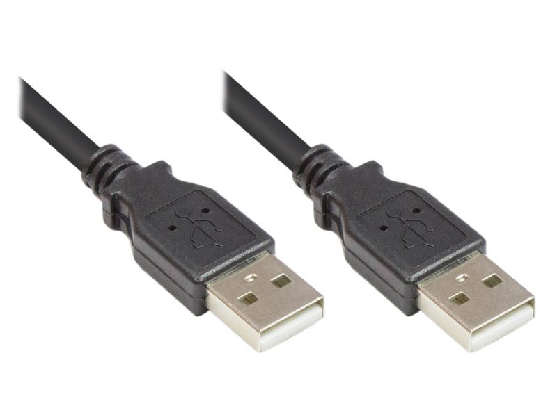 Good Connections USB 2.0 Anschlusskabel EASY Stecker A zu A 2m schwarz