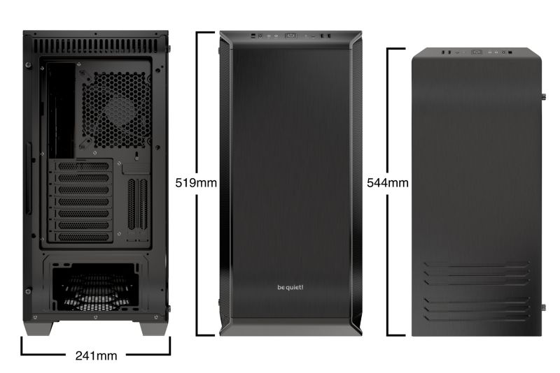 be quiet! Silent Base 700 Midi Tower Gehäuse Schwarz mit Seitenfenster TG