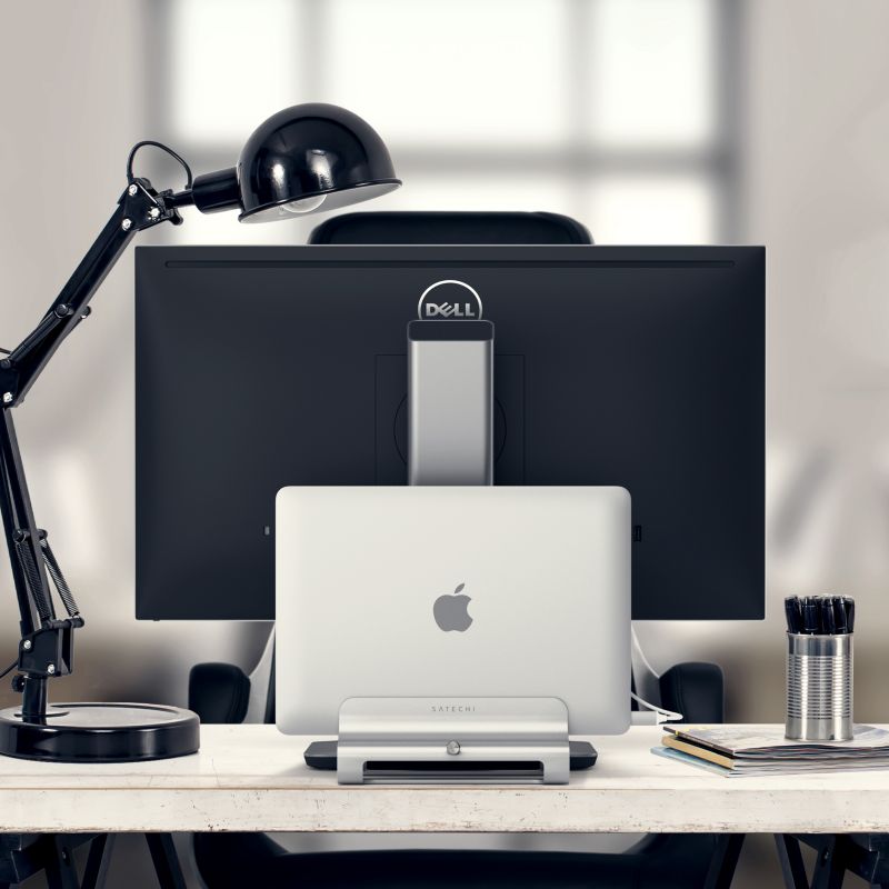 Satechi Aluminum Laptop Stand vertical silber