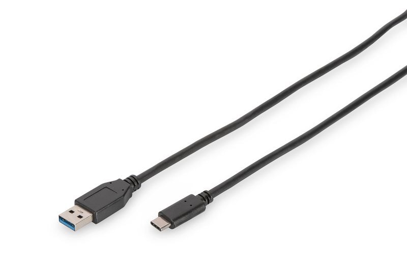 Digitus USB 3.0 Anschlusskabel 1,0m Typ-C zu A Super Speed St./St. schwarz