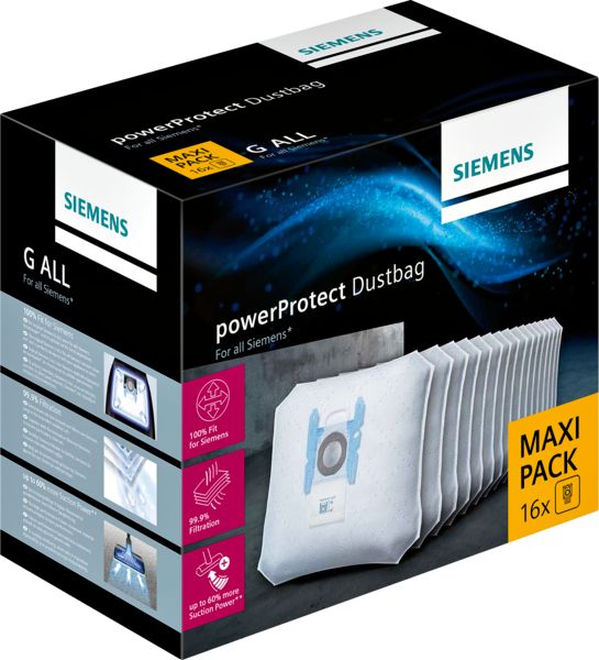 Siemens VZ16GALL PowerProtect Staubsaugerbeutel (16 Stk.)