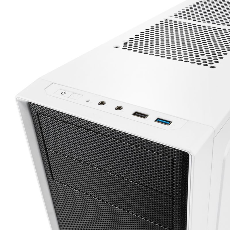 Fractal Design Focus G ATX Gaming Gehäuse mit Seitenfenster, Weiß