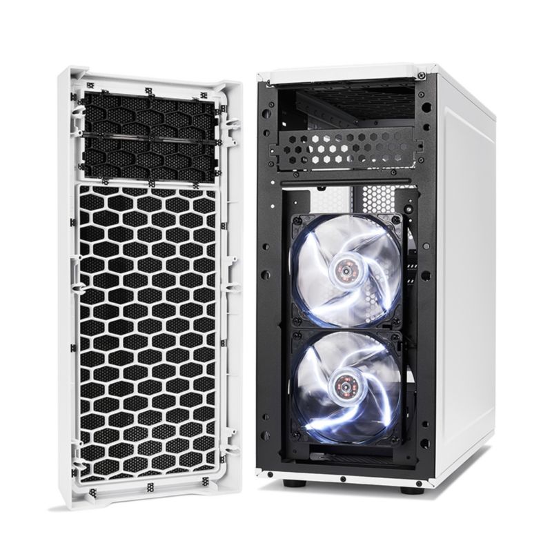 Fractal Design Focus G ATX Gaming Gehäuse mit Seitenfenster, Weiß