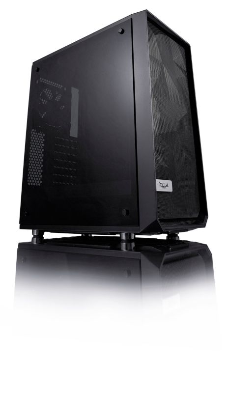 Fractal Design Meshify C ATX Gaming Gehäuse mit TG Seitenfenster, schallgedämmt