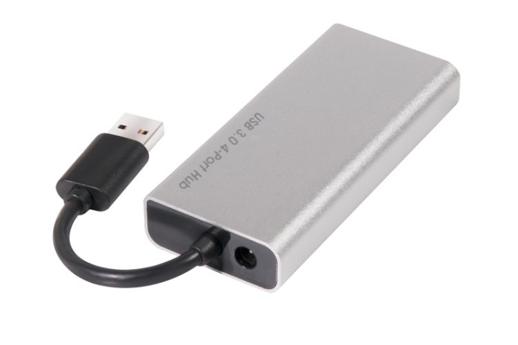 Club 3D SenseVision USB 3.0 4-Port HUB mit Netzteil silber