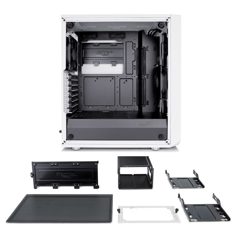 Fractal Design Meshify C White ATX Gaming Gehäuse mit TG Seitenfenster