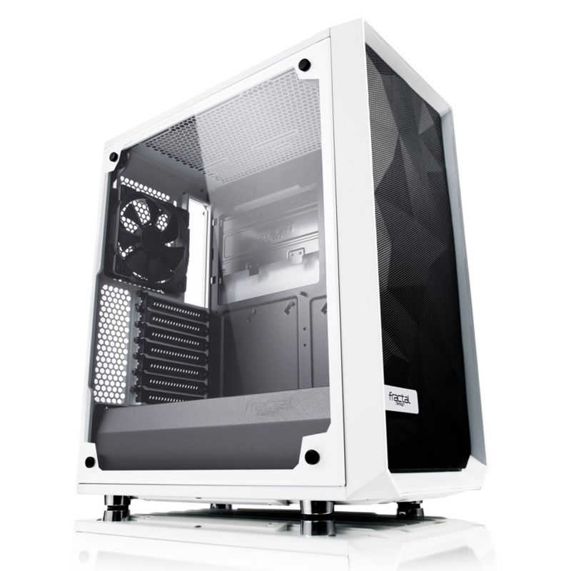 Fractal Design Meshify C White ATX Gaming Gehäuse mit TG Seitenfenster