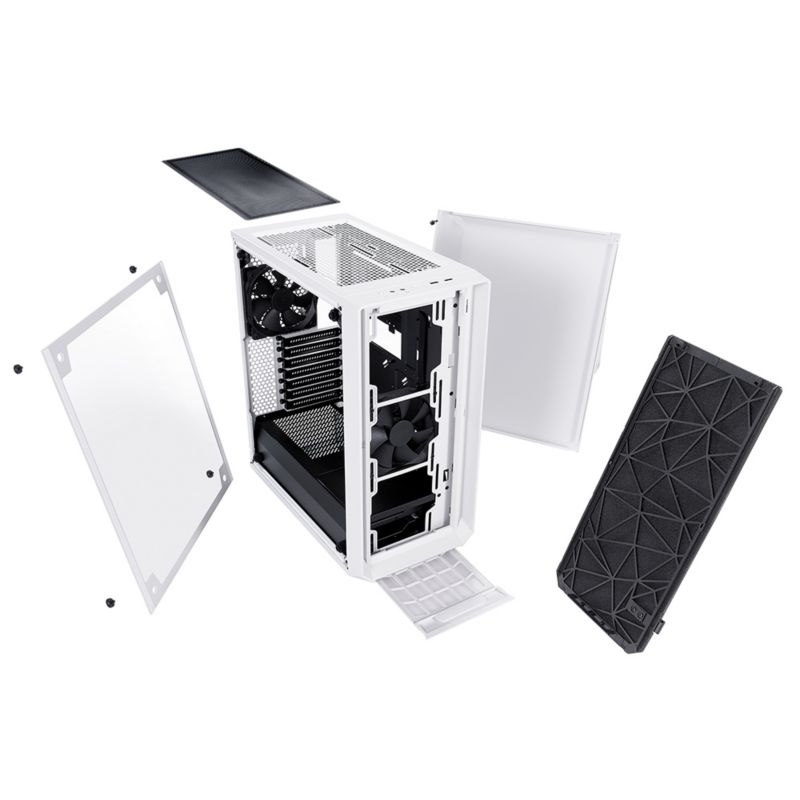 Fractal Design Meshify C White ATX Gaming Gehäuse mit TG Seitenfenster