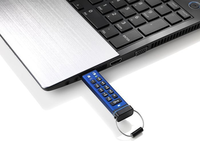 *iStorage datAshur PRO USB3.0 Flash Drive 8GB Stick mit PIN-Schutz Aluminium