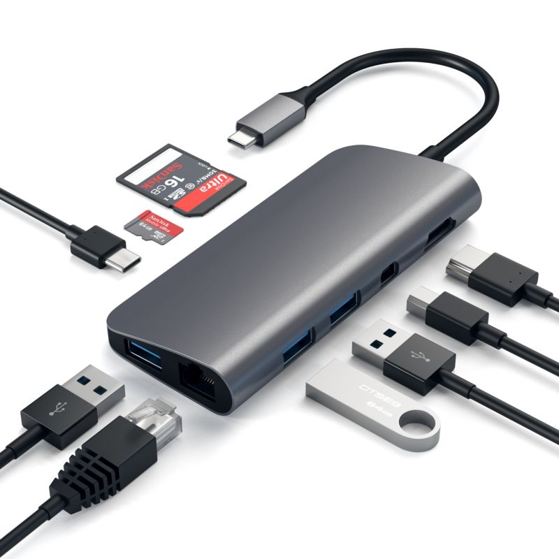 Satechi USB-C Multimedia Adapter Space Gray