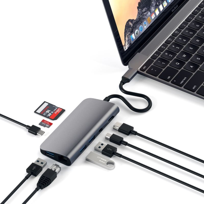 Satechi USB-C Multimedia Adapter Space Gray