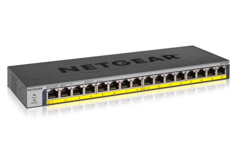 Netgear GS116PP ProSafe 16-Port Gigabit Switch PoE+ unmanaged 183W