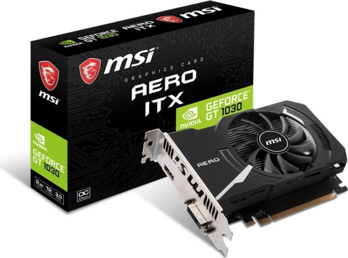 MSI GeForce GT 1030 Aero ITX OC 2GB GDDR4 Grafikkarte VGA/HDMI