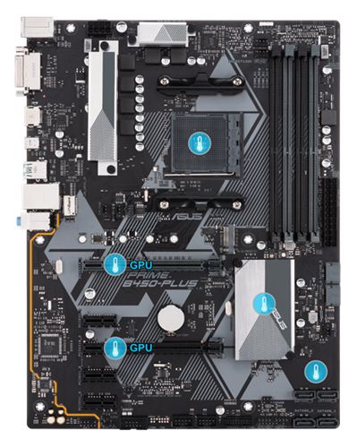 ASUS Prime B450-Plus ATX Mainboard Sockel AM4 M.2/USB3.1/HDMI/DVI