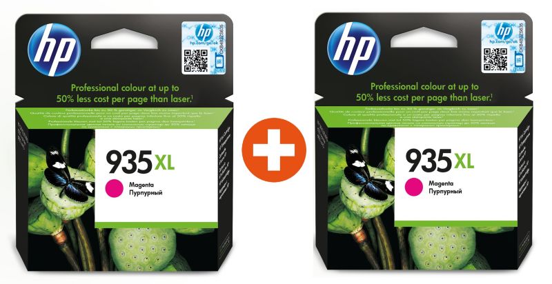 HP 935XL Original Druckerpatrone Magenta C2P25AE (2 Stk) + 10€ Cashback*