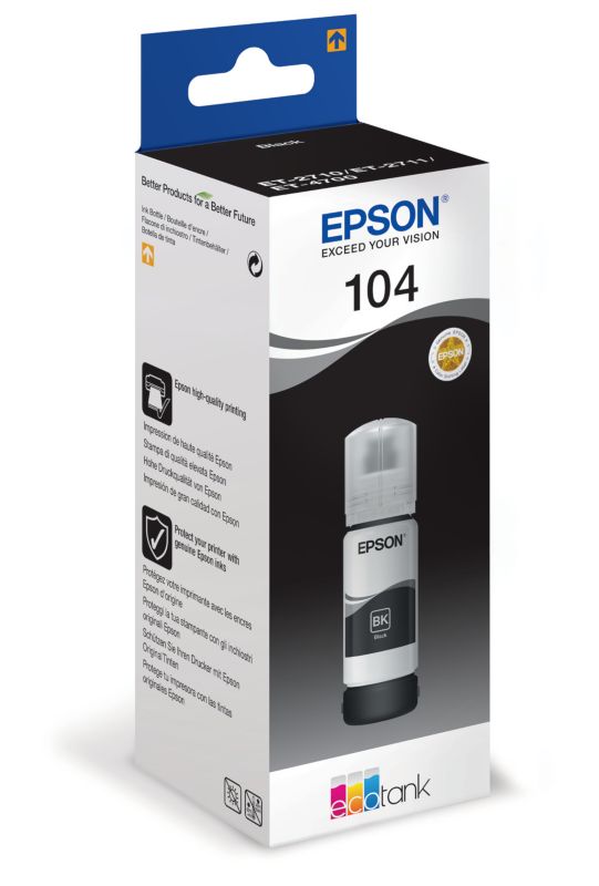 Epson C13T00P140 Original Tintenbehälter 104 Schwarz EcoTank