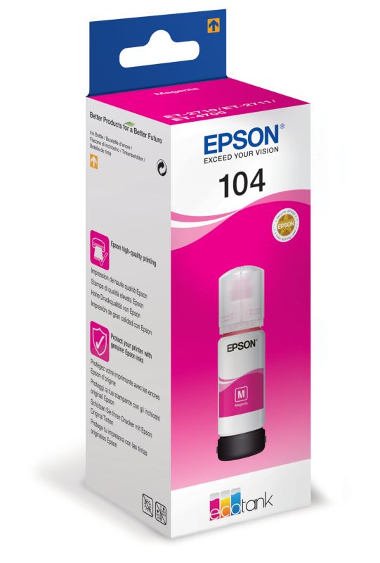 Epson C13T00P340 Original Tintenbehälter 104 Magenta EcoTank