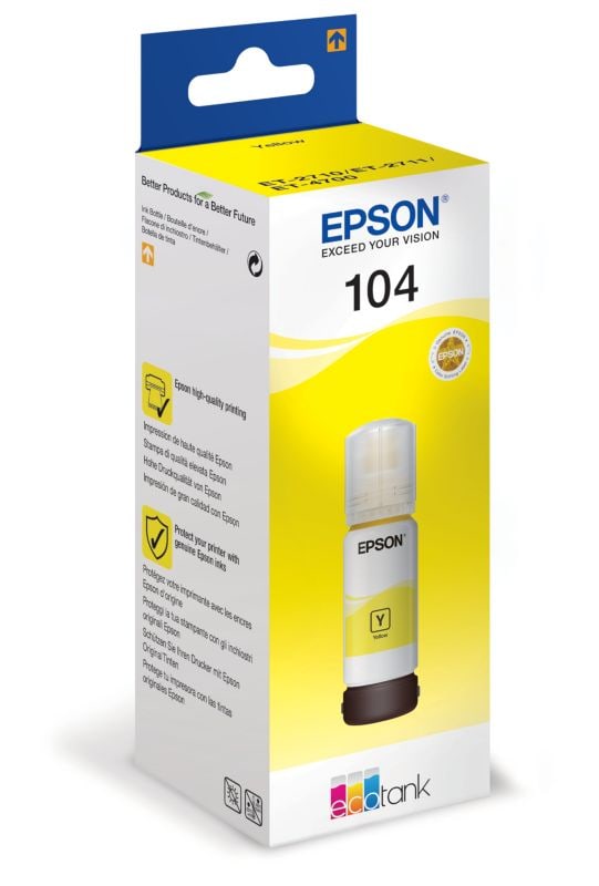 Epson C13T00P440 Original Tintenbehälter 104 Gelb EcoTank