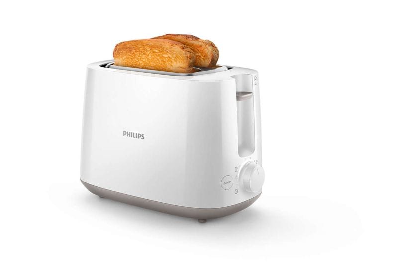 Philips HD2581/00 Daily Collection Toaster weiß Brötchenaufsatz